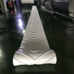 Alternative view of Băng tải PVC gân V trắng