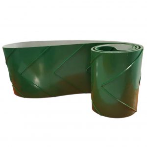 Alternative view of Dây băng tải PVC gân V xanh